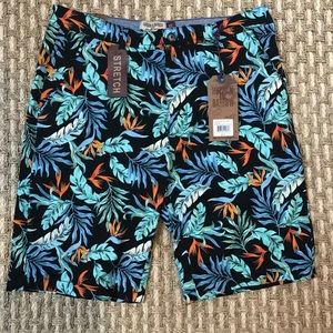 Hudson & Barrow Stretch Shorts Birds Of Paradise